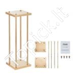 4 vnt. Aukšti Metaliniai Dekoratyviniai Stovai – 28 x 28 x 80 cm, Kvadratiniai, Su Laminuotu Paviršiumi - Image 8