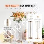 2 vnt. Aukšti Metaliniai Augalų Stovai – 90 cm, Aukso Spalvos, Moderniam Interjerui ir Dekorui - Image 2