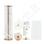 2 vnt. Aukšti Metaliniai Augalų Stovai – 90 cm, Aukso Spalvos, Moderniam Interjerui ir Dekorui - Image 8
