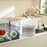 Akvariumo siurblys su 15 m PVC žarna – žvyro ir smėlio valymo sistema su 3 žalvariniais adapteriais - Image 7