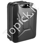 Juodas metalinis degalų kanistras 20 L – Su lanksčiu piltuvu, tinka automobiliams ir technikai - Image 8