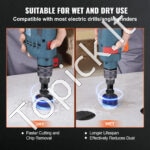 Deimantinių gręžimo karūnų rinkinys 7 vnt. (6–50 mm) su papildomais priedais ir lagaminėliu - Image 3