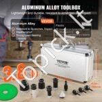 Deimantinių gręžimo karūnų rinkinys 7 vnt. (6–50 mm) su papildomais priedais ir lagaminėliu - Image 4