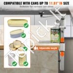 Reguliuojamas Rankinis Konservų Atidarytuvas su Pagrindu – Tinka Dėžėms iki 30 cm Aukščio, Profesionaliam Naudojimui - Image 2