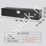 Aliumininis įrankių dėklas 122 x 38 x 38 cm – didelės talpos sprendimas jūsų pikapui - Image 6