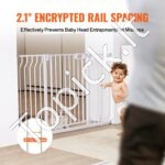 Reguliuojami apsauginiai varteliai vaikams ir augintiniams – be gręžimo, 75–135 cm pločio, 76 cm aukščio - Image 4