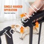 Apsauginiai varteliai vaikams ir augintiniams – juodi, be gręžimo, 75–135 cm pločio, 76 cm aukščio - Image 2