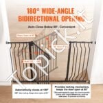 Apsauginiai varteliai vaikams ir augintiniams – juodi, be gręžimo, 75–135 cm pločio, 76 cm aukščio - Image 3