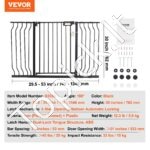 Apsauginiai varteliai vaikams ir augintiniams – juodi, be gręžimo, 75–135 cm pločio, 76 cm aukščio - Image 6