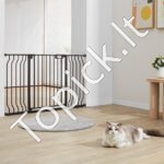 Apsauginiai varteliai vaikams ir augintiniams – juodi, be gręžimo, 75–135 cm pločio, 76 cm aukščio - Image 7