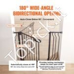 Apsauginiai varteliai vaikams ir augintiniams – juodi, be gręžimo, 75–99 cm pločio, 76 cm aukščio - Image 3