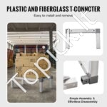 Kompaktiškas Aliumininis Grindinis Stovas – 60,9 x 35,5 x 20,3 cm, Iki 454 kg Apkrova, Tvirtas ir Lengvas - Image 3