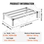 Aliumininis Grindinis Sandėliavimo Stovas – 91,4 x 50,8 x 20,3 cm, Iki 454 kg Apkrova, Tvirtas ir Kompaktiškas - Image 6