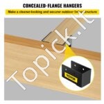 12 vnt. medinių stulpų tvirtinimo laikiklių rinkinys – 50 × 100 mm, paviršinis montavimas - Image 2