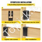 12 vnt. medinių stulpų tvirtinimo laikiklių rinkinys – 50 × 100 mm, paviršinis montavimas - Image 6