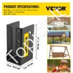 12 vnt. medinių stulpų tvirtinimo laikiklių rinkinys – 50 × 100 mm, paviršinis montavimas - Image 7