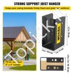 24 vnt. medinių stulpų tvirtinimo laikikliai – 50 × 100 mm, cinkuoti, paviršiniam montavimui - Image 3