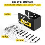 24 vnt. medinių stulpų tvirtinimo laikikliai – 50 × 100 mm, cinkuoti, paviršiniam montavimui - Image 5