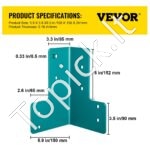 8 vnt. sūpynių jungčių rinkinys – 4 mm storio plienas, tvirtinimo kampai medinėms konstrukcijoms - Image 7