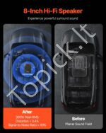 Plonas aktyvus automobilinis žemų dažnių garsiakalbis | 300 W | 20,3 cm (8") | Po sėdyne montuojamas - Image 3