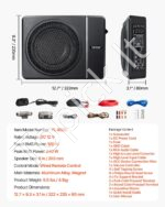 240 W automobilinis žemų dažnių garsiakalbis po sėdyne | 20,3 cm (8") | Kompaktiškas aktyvus subwoofer'is - Image 7