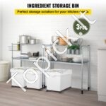 Maisto Produktų Laikymo Talpos su Ratukais – 3 vnt. x 40L, Mobilūs Konteineriai Biriai Produkcijai - Image 2