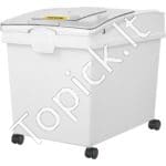 Maisto Produktų Laikymo Talpos su Ratukais – 3 vnt. x 40L, Mobilūs Konteineriai Biriai Produkcijai - Image 9