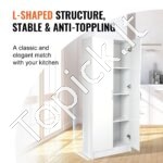 Virtuvinis sandėliuko stovas – 152 cm aukščio, erdvus maisto produktų laikymo spintelė, apkrova iki 50 kg - Image 5