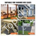 4 vnt. medinių stulpų laikikliai – 152,4 × 152,4 mm, tvirti cinkuoti pagrindai tvoroms ir konstrukcijoms - Image 5