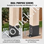 4 vnt. medinių stulpų laikikliai – 101,6 × 101,6 mm, cinkuoti, montavimui ant betono ar medžio - Image 2