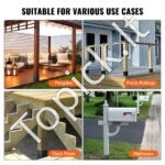 4 vnt. medinių stulpų laikikliai – 101,6 × 101,6 mm, cinkuoti, montavimui ant betono ar medžio - Image 4