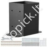 4 vnt. medinių stulpų laikikliai – 101,6 × 101,6 mm, cinkuoti, montavimui ant betono ar medžio - Image 8