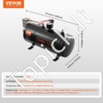 12 V oro kompresoriaus rinkinys su 3 L baku | 90–120 PSI | Kompaktiškas sprendimas trimitams ir oro pripūtimui - Image 6