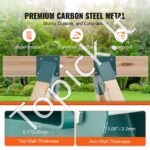 2 vnt. sūpynių kampiniai laikikliai – 160 × 235 × 280 mm, milteliniu būdu dengtas plienas, žalios spalvos - Image 2