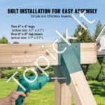 2 vnt. sūpynių kampiniai laikikliai – 160 × 235 × 280 mm, milteliniu būdu dengtas plienas, žalios spalvos - Image 3