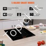 Įmontuojama indukcinė kaitlentė su lietimui jautriu valdymu – 6800 W, 4 zonos, 9 kaitinimo lygiai, su apsauga vaikams - Image 5