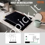 Įmontuojama indukcinė kaitlentė su lietimui jautriu valdymu – 6800 W, 4 zonos, 9 kaitinimo lygiai, su apsauga vaikams - Image 6