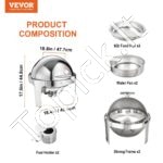 2 vnt. apvalių marmitų rinkinys – 5,5 l talpos - Image 6