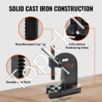 Stalviršinė spaudimo presas | 3 tonų jėga | Rankinė staklė | Ketaus konstrukcija | Guolių įpresavimui, montavimui, lenkimui - Image 5