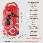 Mobilus degalų vežimėlis 60 L – Nešiojamas degalų bakas su rankine žarnele ir 7,8 L/min srautu - Image 6