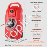 Nešiojamas degalų vežimėlis 60 L – Mobilus degalų bakas su rankine pompa ir 7,8 L/min srautu - Image 7