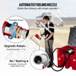 Raudonas mobilus dyzelino bakas – Nešiojama degalų talpykla su 140 W siurbliu ir žarna - Image 5