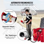 Raudonas mobilus dyzelino bakas 440 L – Nešiojama degalų talpykla su siurbliu ir žarna - Image 5