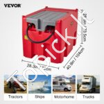 Raudonas mobilus dyzelino bakas 440 L – Nešiojama degalų talpykla su siurbliu ir žarna - Image 7