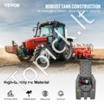 Pilkas mobilus dyzelino bakas 440 L – Nešiojama degalų talpykla su siurbliu ir žarna - Image 2