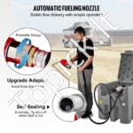 Pilkas mobilus dyzelino bakas 440 L – Nešiojama degalų talpykla su siurbliu ir žarna - Image 5