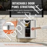 Lauko virtuvės dvigubos durys 610 x 610 mm | Nerūdijančio plieno įleidžiamos durys su paslėptais vyriais - Image 3