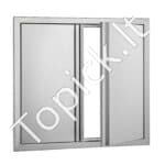 Lauko virtuvės dvigubos durys 660 x 610 mm | Nerūdijančio plieno įleidžiamos durys su paslėptais vyriais - Image 8