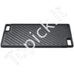 Dvipusė ketaus grilio plokštė – 24,6 × 42,4 cm lygi ir grublėta pusė, tinkama kepsninėms, viryklėms ir orkaitėms - Image 8