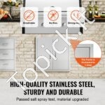 Lauko virtuvės dvigubos durys 610 x 610 mm | Tinka grilio saloms, lauko spintelėms ir BBQ zonoms - Image 2